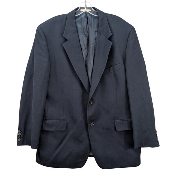 Joseph Abboud Other - Joseph Abboud Wool Blazer Sport Coat Jacket Men's Size 44 Navy Blue Classic Fit